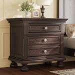 3 Piece Solid Wood Bedroom Set with King Bed