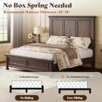 3 Piece Solid Wood Bedroom Set with King Bed