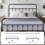 Sturdy Queen Size Bed Frame with Headboard & Storage
