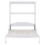 Merax Queen Size Murphy Bed with Sofa, White
