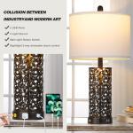 Vintage Touch Control Lamps with USB Ports - Set of 2