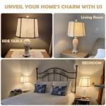25" Farmhouse Table Lamp with USB Ports
