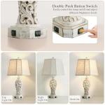 25" Farmhouse Table Lamp with USB Ports