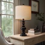 BOBOMOMO 20" Vintage Rustic Table Lamp Set
