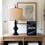 BOBOMOMO 20" Vintage Rustic Table Lamp Set