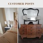 BOBOMOMO 20" Vintage Rustic Table Lamp Set