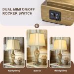 Vintage Table Lamps Set with USB, 28.5