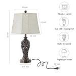 Set of 2 Rustic Farmhouse Table Lamps