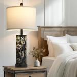 Rustic Table Lamps with USB Ports - Set of 2