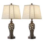 Set of 2 Rustic Farmhouse Table Lamps