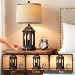 Rustic Touch Dimmable Table Lamps with USB Ports