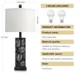 Rustic Table Lamps with USB Ports - Set of 2