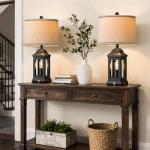 Rustic Touch Dimmable Table Lamps with USB Ports