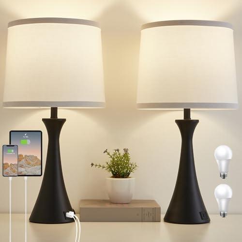 Hikczc Touch Lamp Set with USB Ports - 21