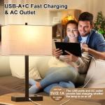 21" Dimmable Touch Bedside Lamps with USB Ports