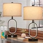 NITOWOLF 23" Dimmable Bedside Lamps Set of 2