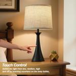 Touch Lamp Set with USB Ports - 21" 2-Pack