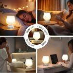 Set of 2 Touch Table Lamps with USB Ports