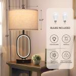 NITOWOLF 23" Dimmable Bedside Lamps Set of 2