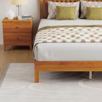 Queen Size Solid Wood Platform Bed Frame, Brown