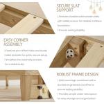 Queen Size Wood Bed Frame in Japandi Style