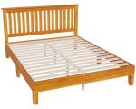 Queen Size Solid Wood Platform Bed Frame, Brown