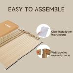 Queen Size Wood Bed Frame in Japandi Style