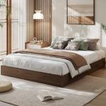 Queen Size Wood Platform Bed Frame Without Headboard