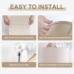 White Modern Ceramic Bedside Lamp Set of 2