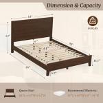 Cozyman Queen Wood Platform Bed Frame with Headboard