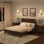 Cozyman Queen Wood Platform Bed Frame with Headboard