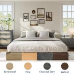Queen Size Wood Platform Bed Frame Without Headboard