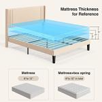 Gizoon Queen Upholstered Bed Frame with Wingback