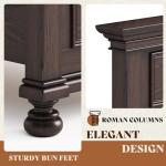 Solid Wood Queen Bed Frame with High Headboard