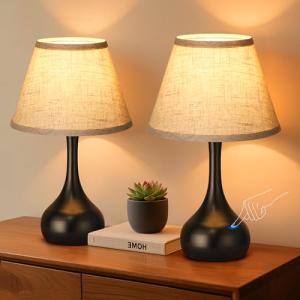 Set of 2 Dimmable 17” Touch Table Lamps