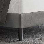 Allewie Queen Upholstered Platform Bed Frame, Light Grey
