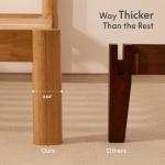 Solid Rubberwood Queen Bed Frame with Storage