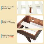 Queen Platform Bed Frame in Walnut Finish