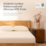 Solid Rubberwood Queen Bed Frame with Storage