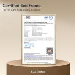 Solid Acacia Wood King Bed Frame with Storage