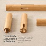 Solid Rubberwood Queen Bed Frame with Storage