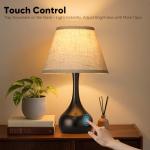 Set of 2 Dimmable 17” Touch Table Lamps