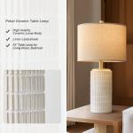 23" Ceramic Table Lamp Set of 2 - White
