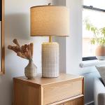 23" Ceramic Table Lamp Set of 2 - White