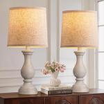 Set of 2 Rustic Farmhouse Table Lamps