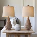 PoKat 20.25" Set of 2 Rustic Table Lamps