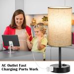 Set of 2 Dimmable Bedroom Table Lamps