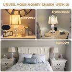 Rustic Farmhouse Table Lamps with USB Ports