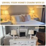 Rustic Farmhouse Table Lamps with USB Ports