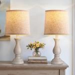 Set of 2 Rustic Farmhouse Table Lamps